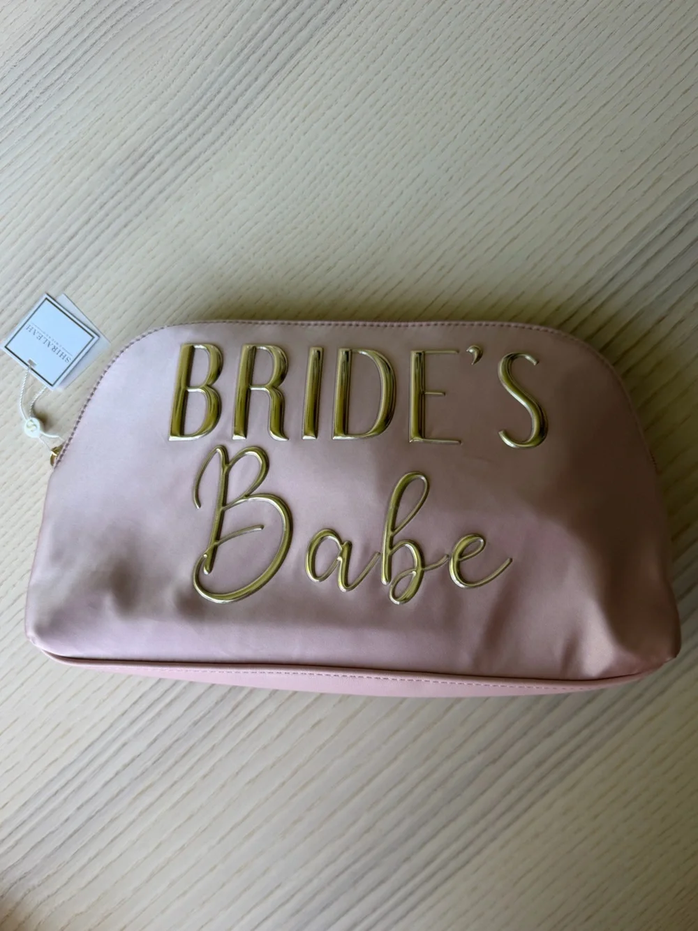 NWT Shiraleah Brides Babe Cosmetic Pouch / Makeup Bag - Blush⁠